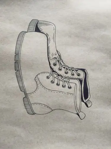 马丁靴,漫画,手绘,儿童画,手绘步骤图新浪微博@于阿丹