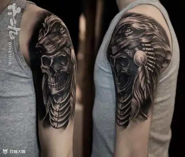 骷髅手臂纹身图案大全 - 纹身大咖