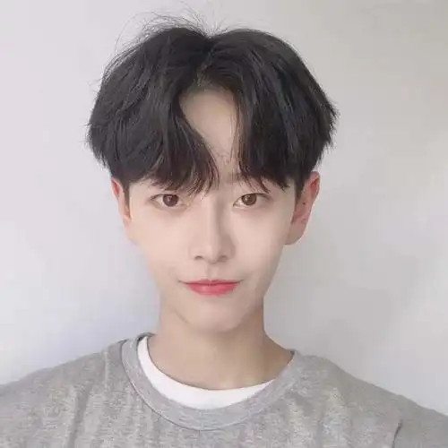 网红同款假发男中分刘海短发韩版帅气自然蓬松整顶假发