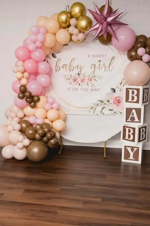 大连宝宝百日宴-满月宴布置-生日宴布置-现场背景布置搭建