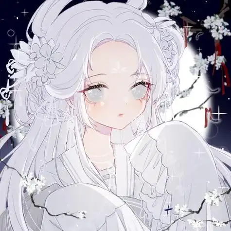 白色天使纯净系动漫女生头像