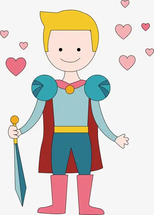 卡通王子矢量图