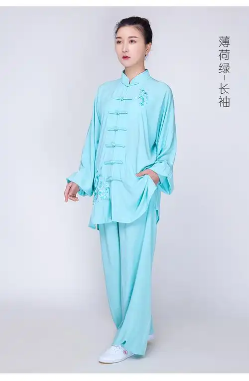 武极堂太极服女装2021新款洋气时尚夏季亚麻棉麻服装太极拳练功服薄