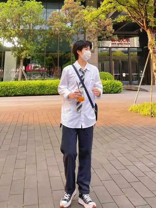 ootd春日男生dk制服穿搭日常少年感穿搭