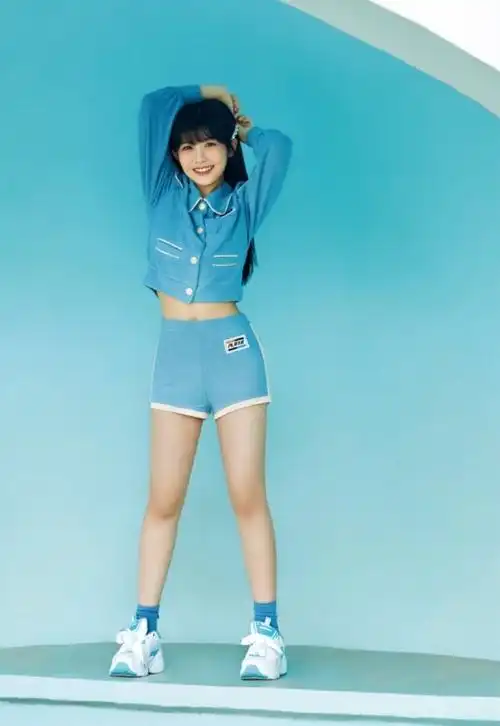 原创赖美云可以称为可爱代言人啦一身蓝装甜美靓丽看着都没有16岁