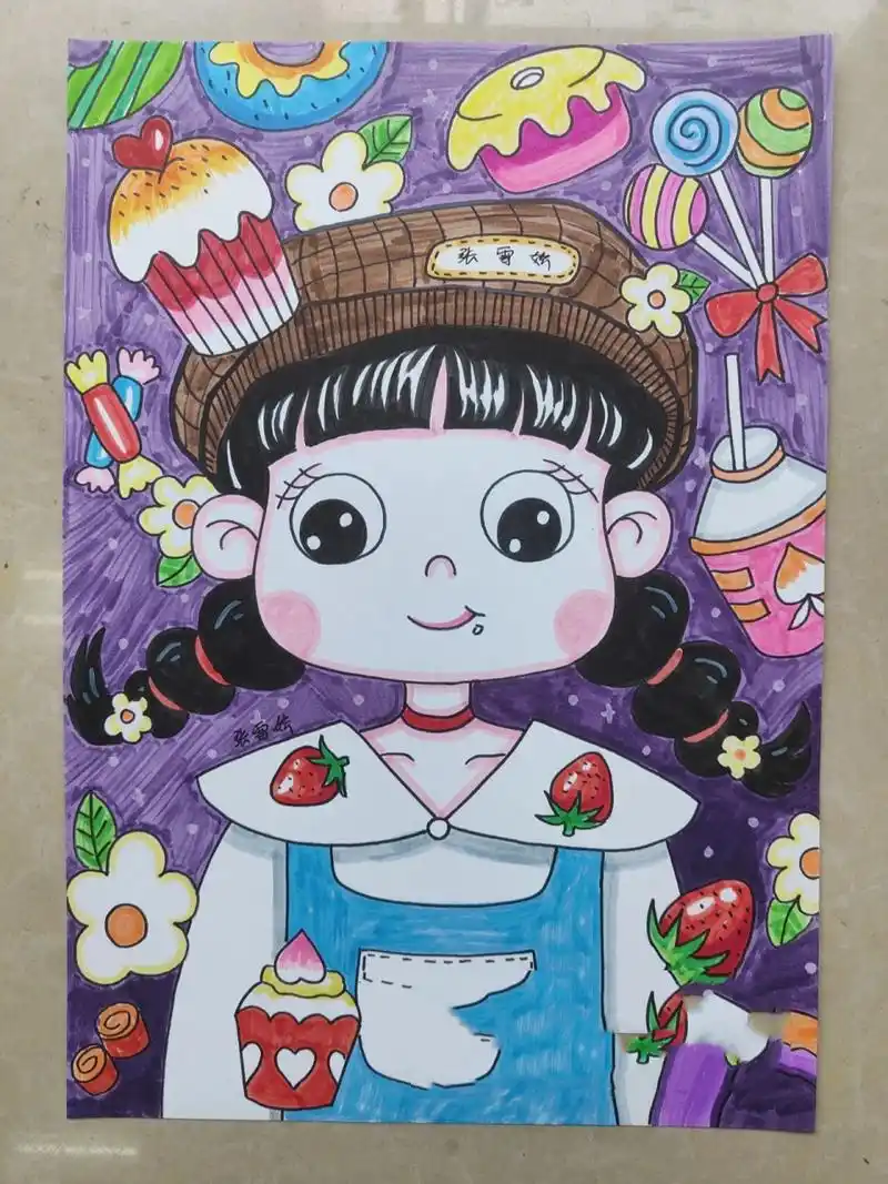 第二张人物儿童画适合8-10岁动漫