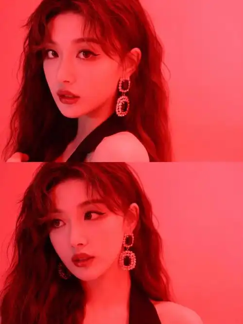 孔雪儿写真营业红色魅惑