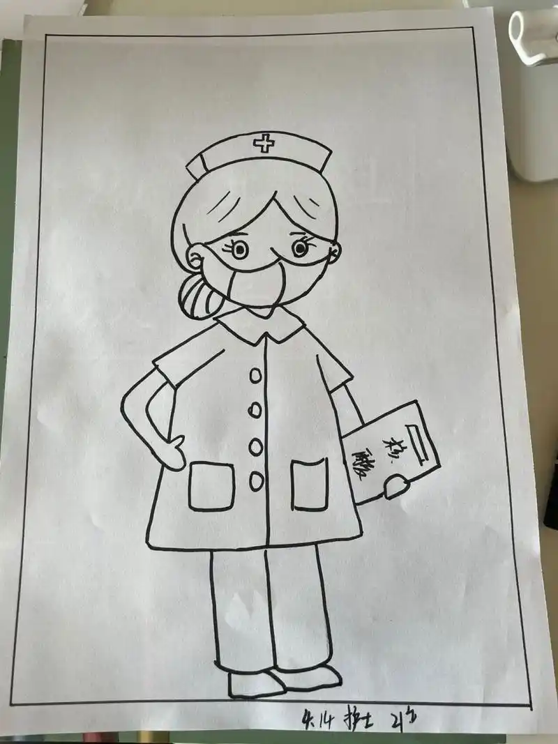 小护士简笔画