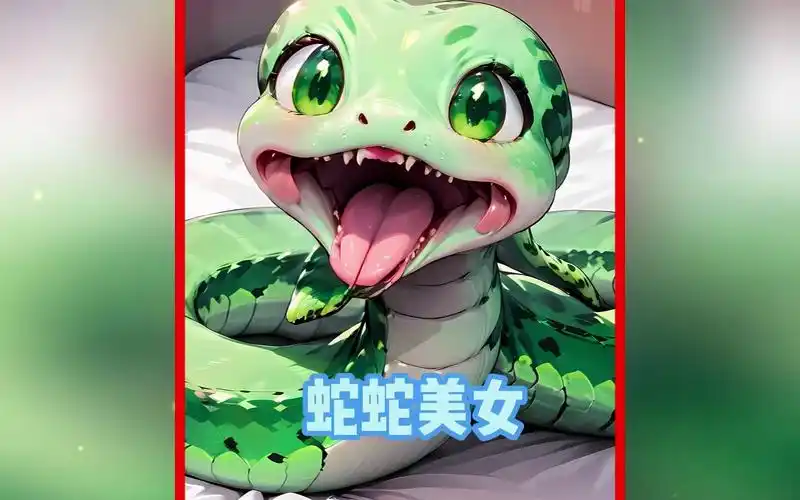 蛇蛇美女大钻进被窝大变身 #二次元 #蛇蛇美女