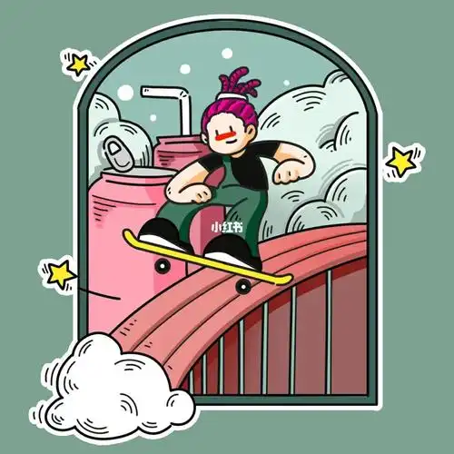 酷酷脏辫女孩插画