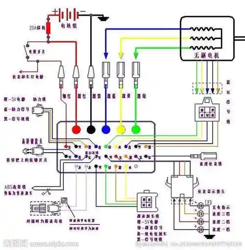 电动三轮车实物接线图是怎么样的