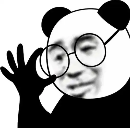 熊猫头推了下眼镜表情包眼镜熊猫表情