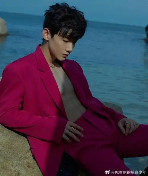 杨洋再登顶级女刊封面玫红色西装撞衫黄渤白敬亭利路修