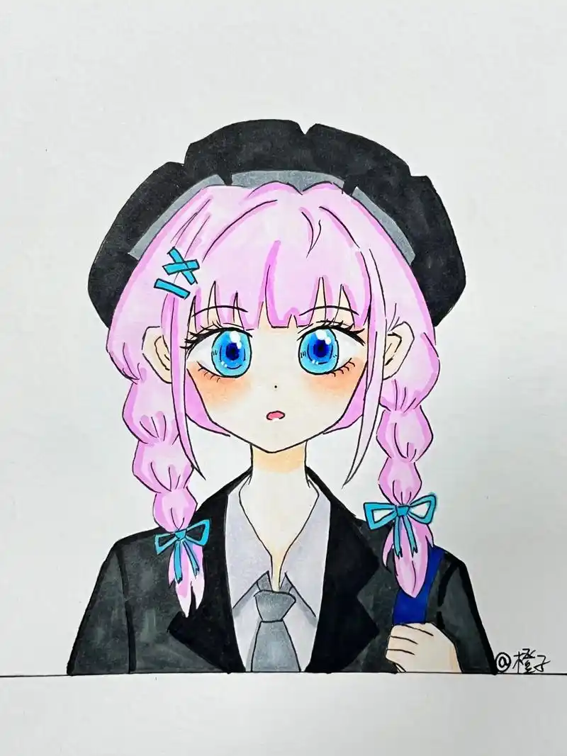 手绘动漫人物 #二次元 #画画过程 # - 抖音