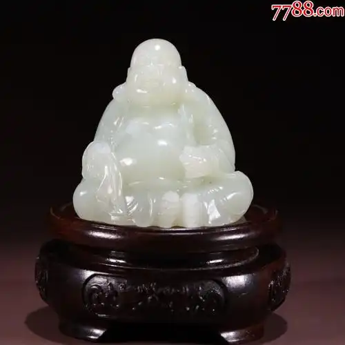 和田玉弥勒佛笑佛摆件