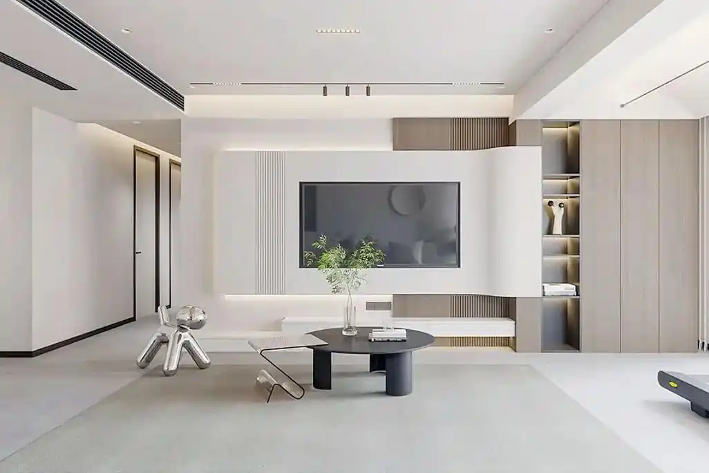 电视背景墙 #客厅背景墙 8款极简风格电视背景墙设计,颜值 - 抖音