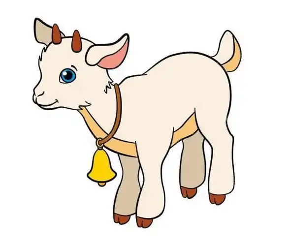 卡通山羊的简笔画
