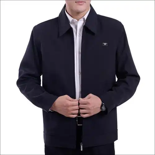 一件代发中老年男装夹克休闲爸爸装2020新款秋季款中年男士外套男