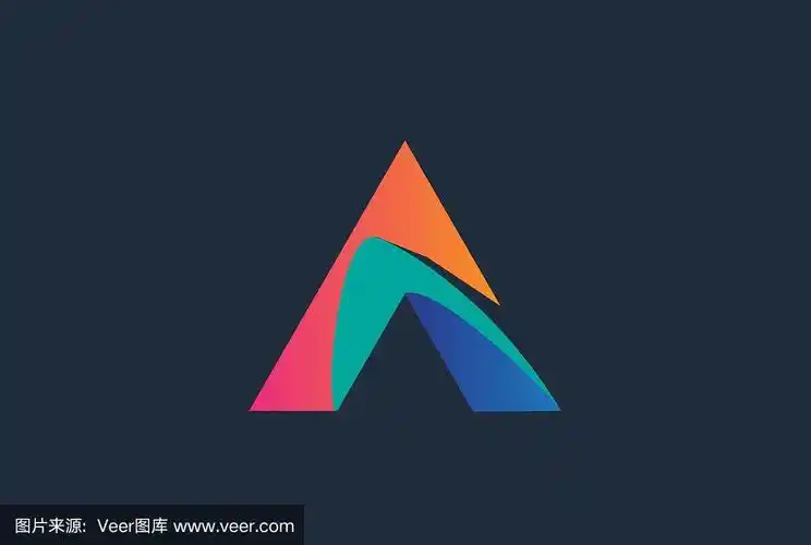 抽象三角形字母a标志设计模板向量图形