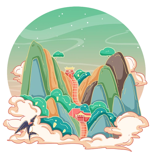 国潮古风山东泰山景区