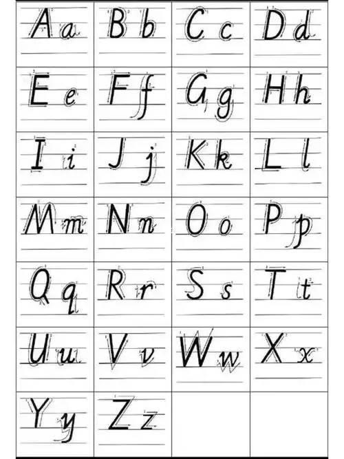 26个字母手写体