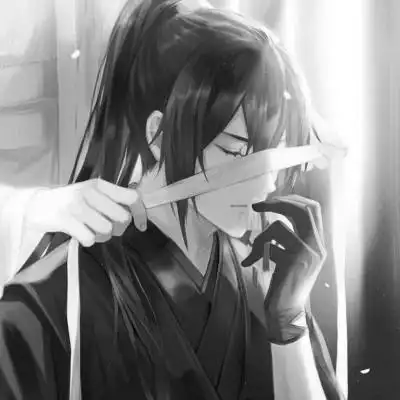 侠客头像男生古风黑白图片