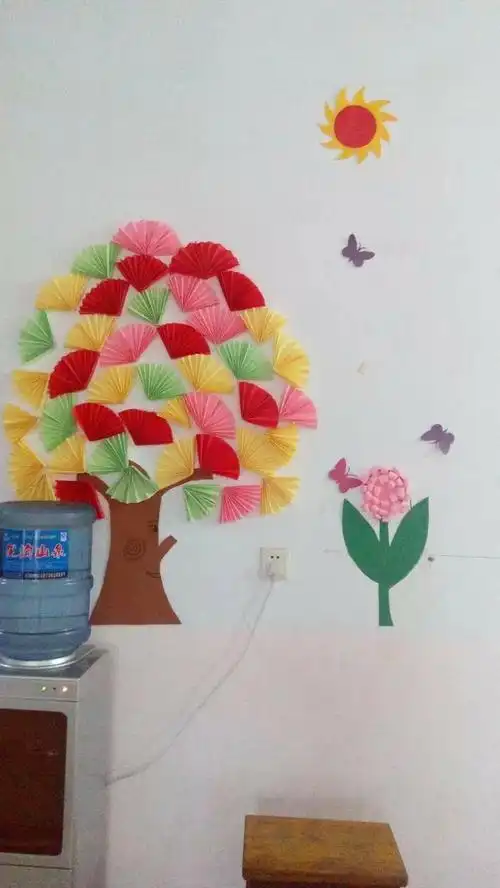 折纸贴墙设计图片 手工折纸大全-普车都