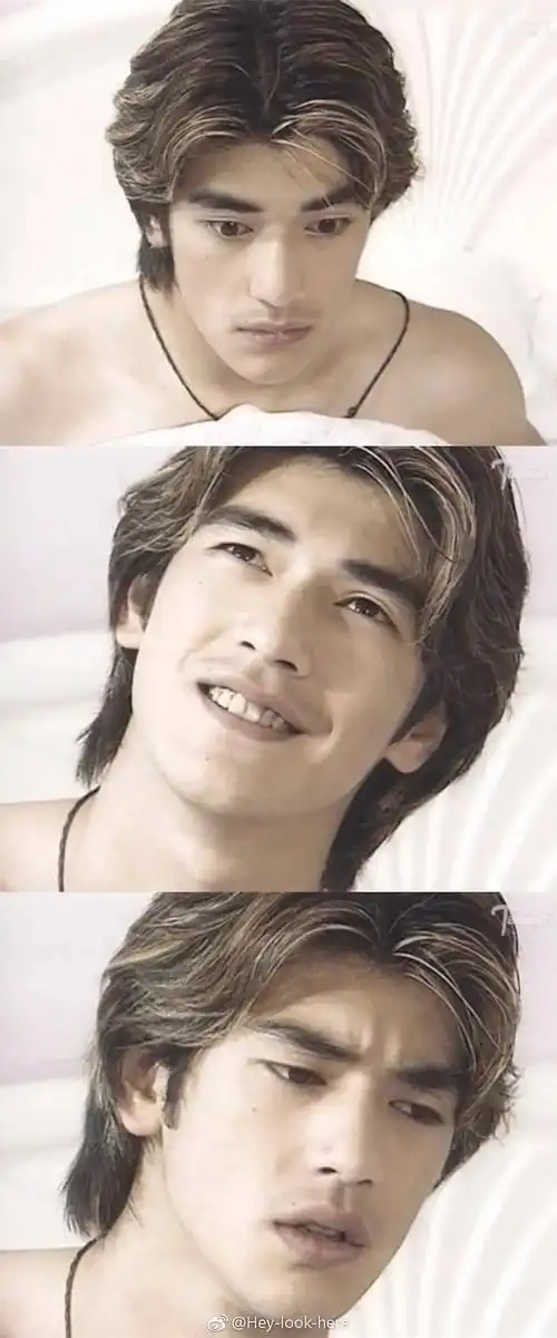 1995年22岁金城武睡一觉起来好明显的双眼皮