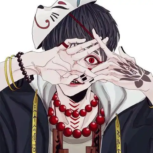 戴面具动漫男生高清头像