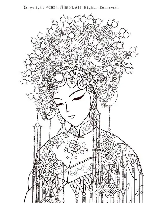 京剧花旦|插画|艺术插画|丹婳dh - 原创作品 - 站酷 (zcool)