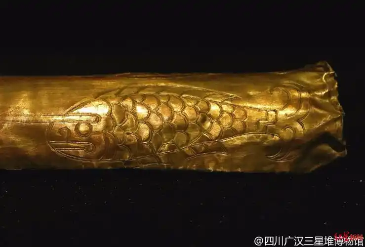 三星堆金杖上的錾刻小鱼(图据三星堆博物馆)