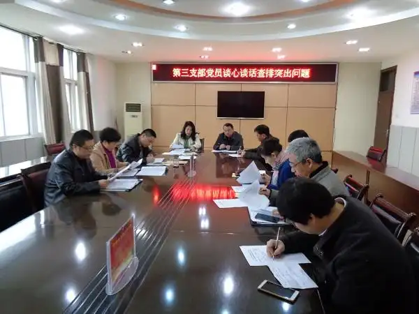 第三支部党员谈心谈话查摆突出问题
