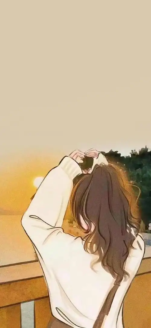 女孩背影图壁纸