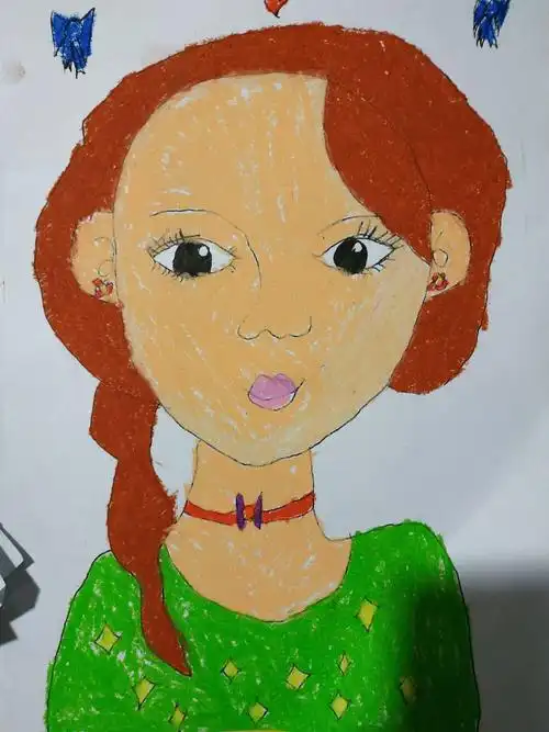 七彩梦书画室油画棒绘画——我的好妈妈