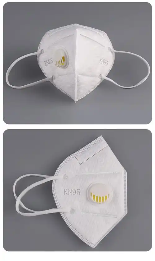 厂家现货】kn95口罩带呼吸阀五层熔喷布透气防尘雾霾防护口罩带阀