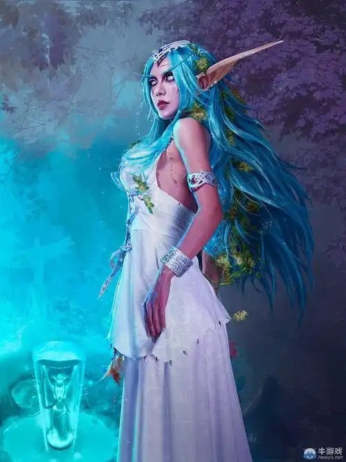 美女玩家大胆cos暗夜精灵女祭司泰兰德