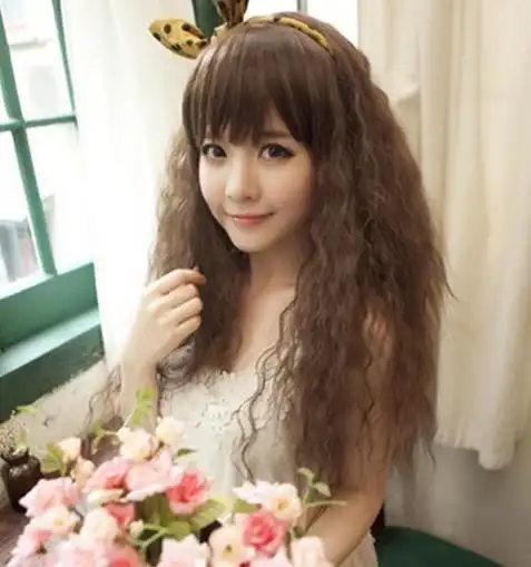 唯美长发烟花烫发型效果图