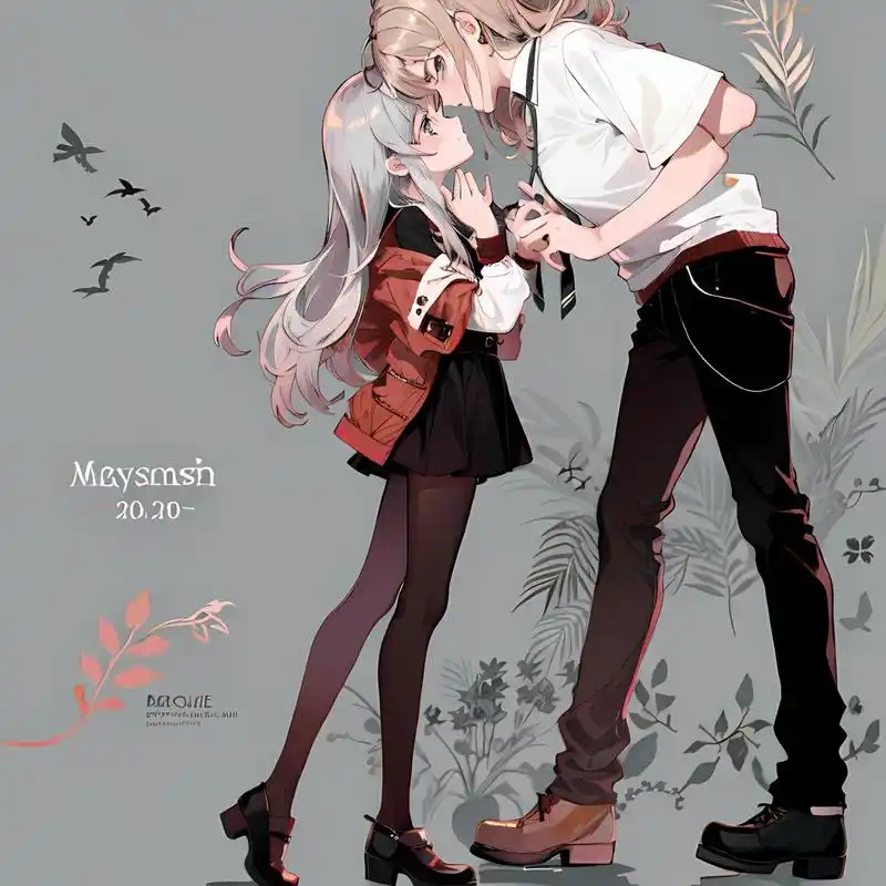 ai产生的最萌身高差图06[二哈]#ai共创计划# #助我上热门#  #二次元美