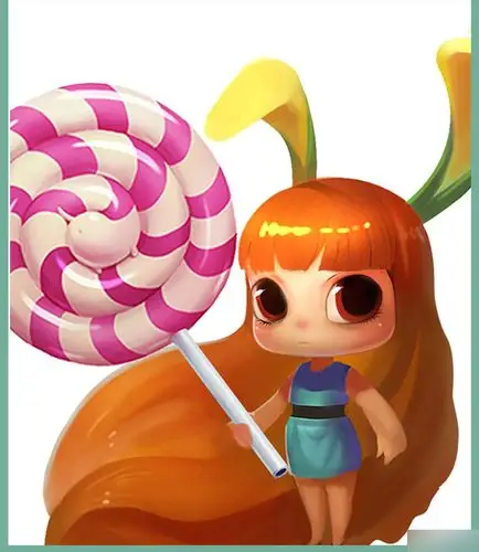 ai手绘可爱板板糖卡通的商业海报