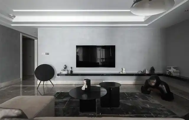 180㎡现代简约,黑白灰的空间,营造时尚高级的质感