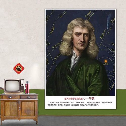 牛顿伽利略哥白尼物理天文科学家经典海报宿舍墙贴画