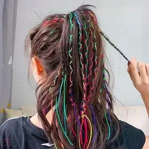 编头发的彩绳子脏辫