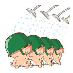 卡通兵人洗澡gif动图_动态图_表情包下载_soogif
