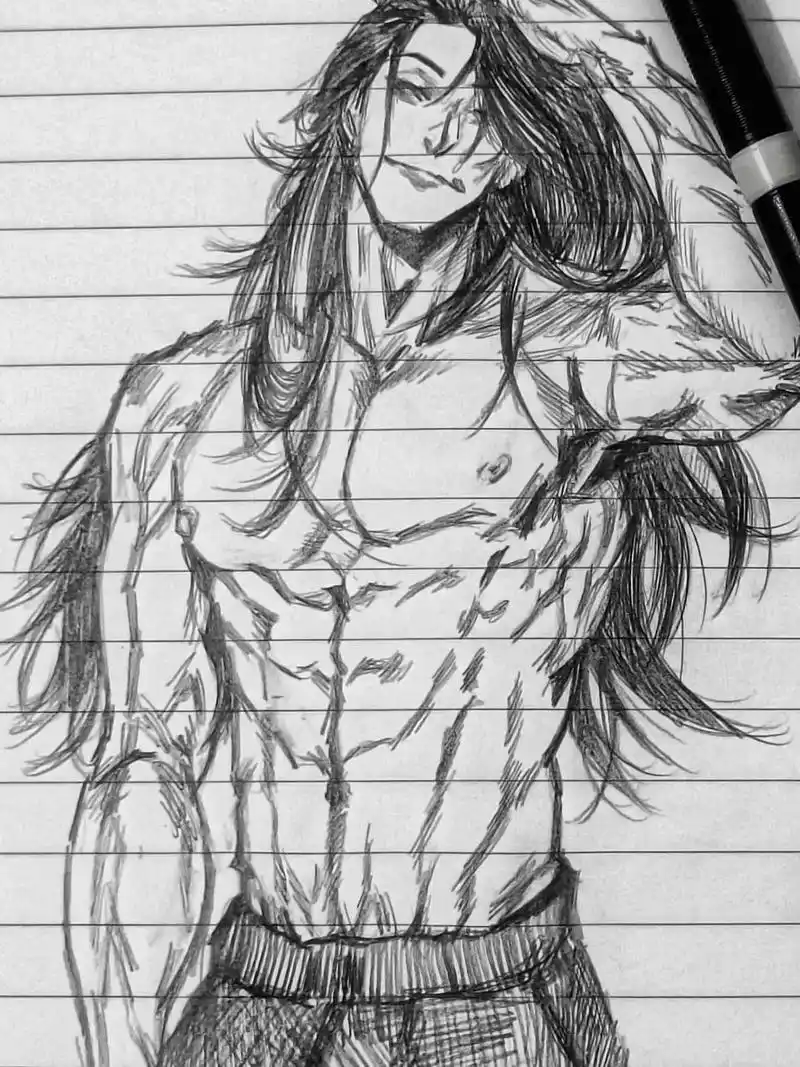 摸了,这是我应得的#临摹 #手绘 #帅哥 #腹肌 #黑白系 - 抖音