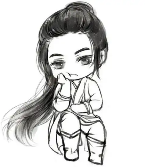 q版古装少年简笔画