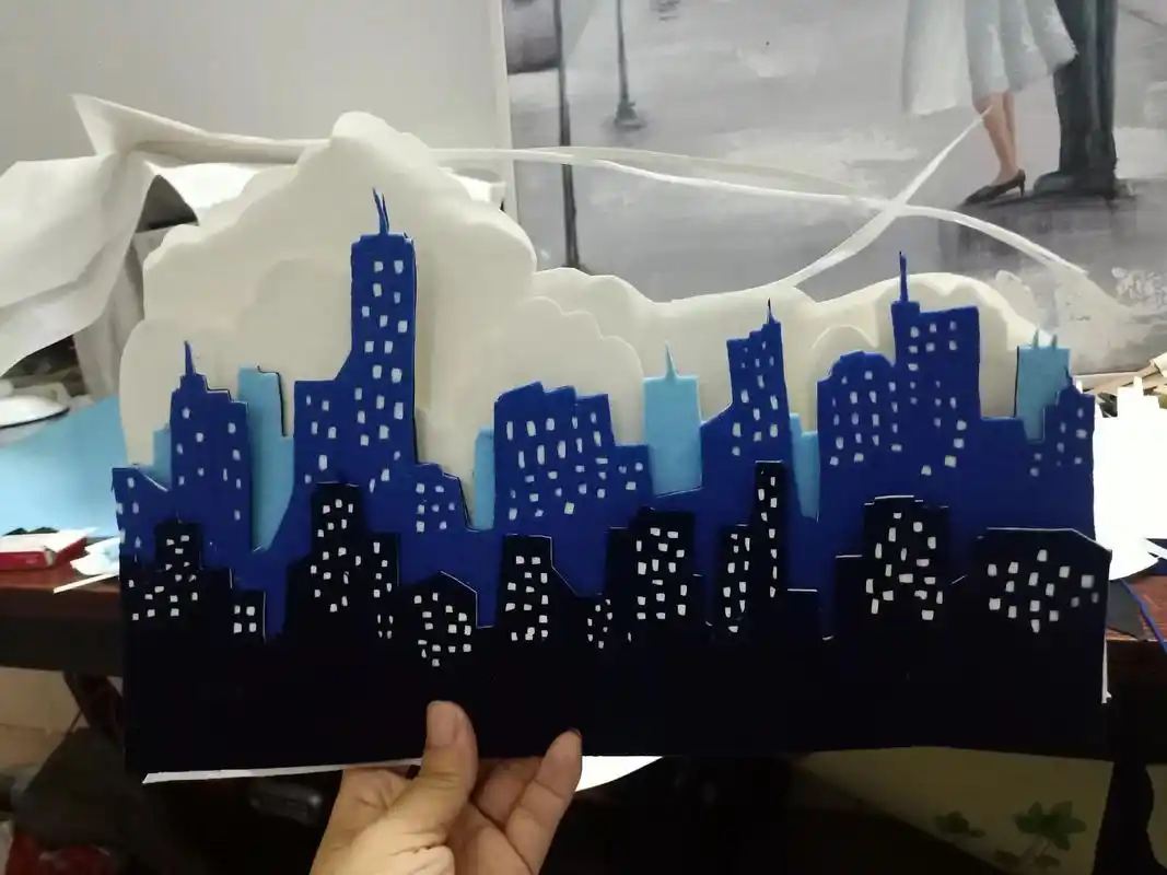 数字城市,立体剪纸 #纯手工打造 #剪纸艺术  - 抖音