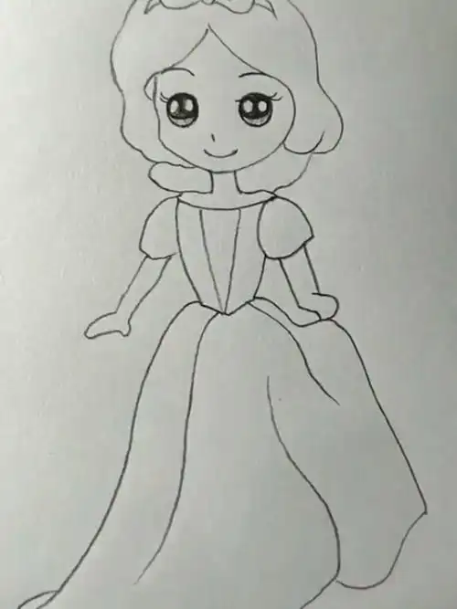 白雪公主简笔画