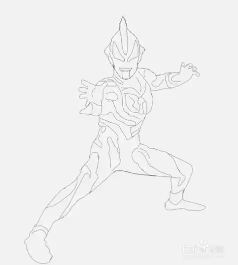 捷德奥特曼终极战斗仪简笔画 简笔画图片大全-蒲城教育文学网