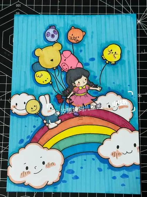 我和我的好朋友 ▏主题马克笔儿童画