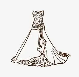 婚纱简笔画婚纱简笔画手绘长裙